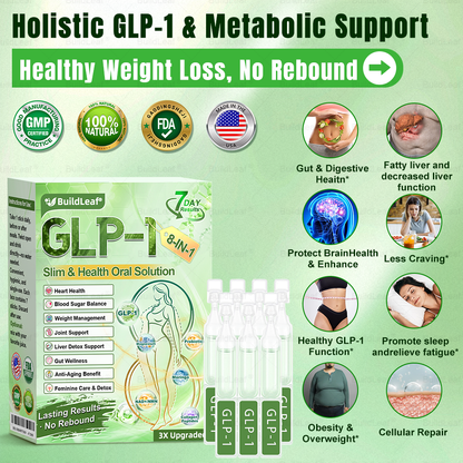🔥Official Store | BuildLeaf® GLP-1 8-in-1 Slim & Healthy Oral Solution (Once a day, results in 7 days), With 100 Billion CFU Active Probiotics ✅ Supports weight management, heart health, diabetes, gut & women’s health, while firming skin & boosting energy